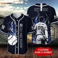 Custom New York Yankees All Over Print 3D Unisex Baseball Jersey - Perfect Men Women Gift - lylyprint.com