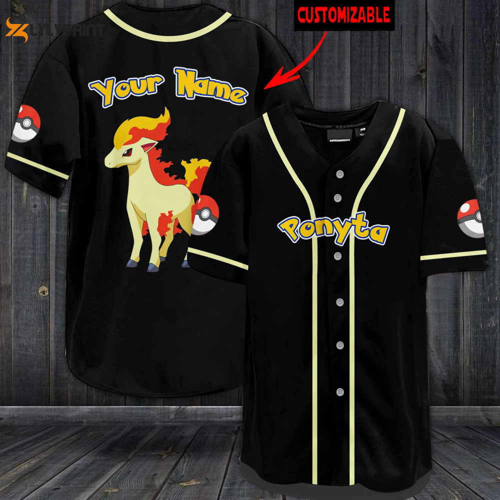 Personalized Ponyta Baseball Jersey - lylyprint.com