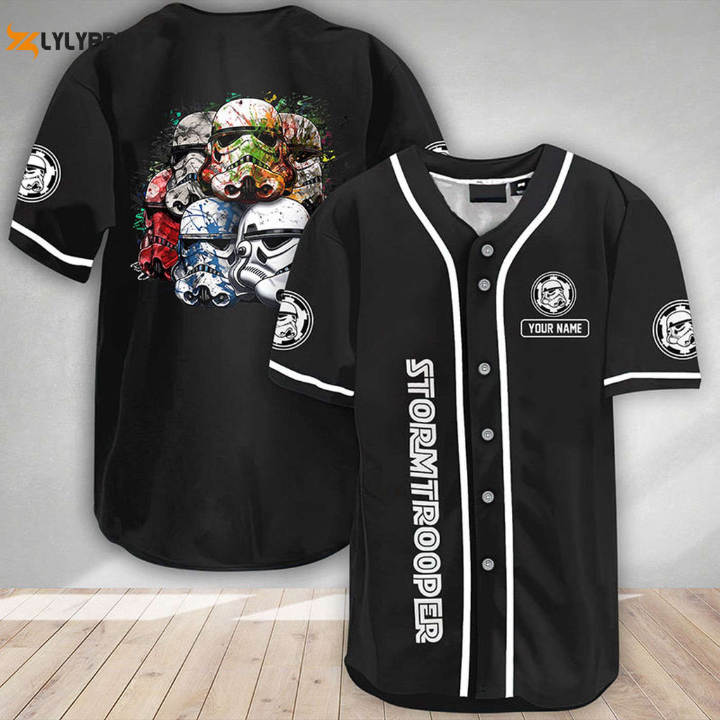 Personalized Stormtrooper Helmet Colorful Baseball Jersey - Gift for Men Women - Gift for Men Women - lylyprint.com