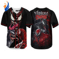 Custom Venom Carnage Baseball Jersey - Black and Red Personalized Sports Apparel - Bafud