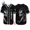Custom Venom Horror Baseball Jersey - Unleash Your Dark Side! - Bafud