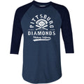 Pittsburg Diamonds - California - Vintage Defunct Baseball Teams - 3/4 Sleeve Raglan