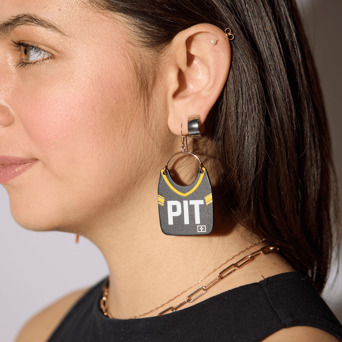 Pittsburgh Football Jersey Earrings