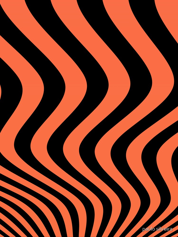 Black and orange illusional waves for home decoration. by paulo silveira