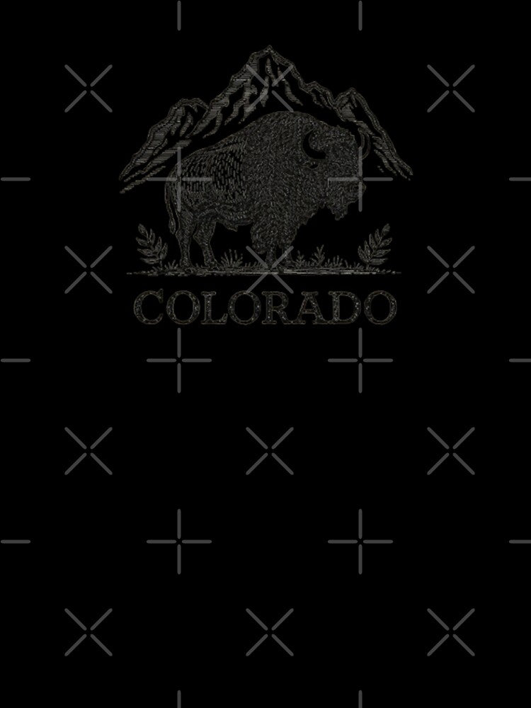 Colorado Bison Vintage Hand-Drawn Engraving by Lordenzoo