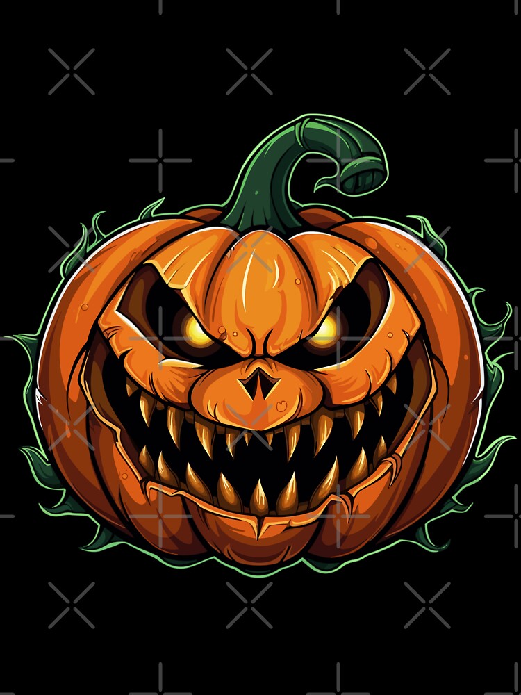Scary Pumpkin | Halloween Horror Art for Spooky Decor by QualityQuest