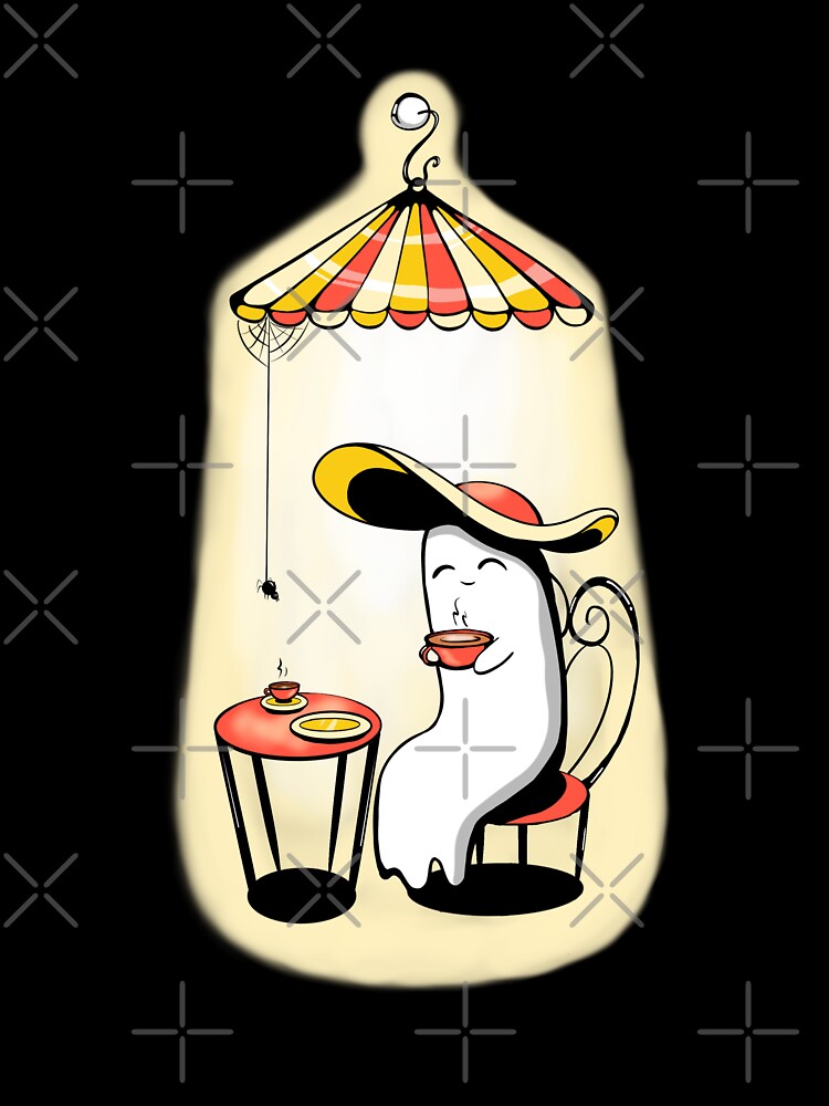 Halloween Ghost and Spider Coffee Date by brookelynette