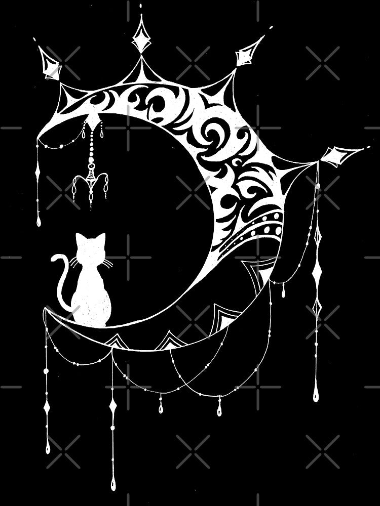 MOON  AND CAT, Dream filter,  Waning moon by NNAANN