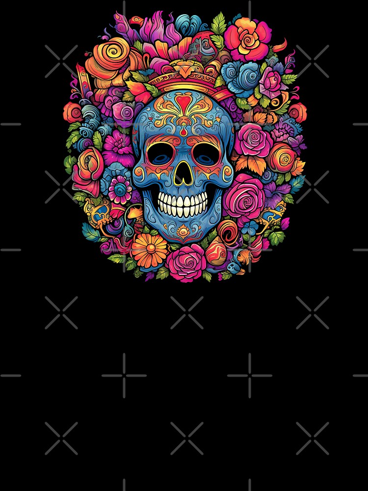 Mexican Sugar Skull Floral Design #3 by CoutureCrypt