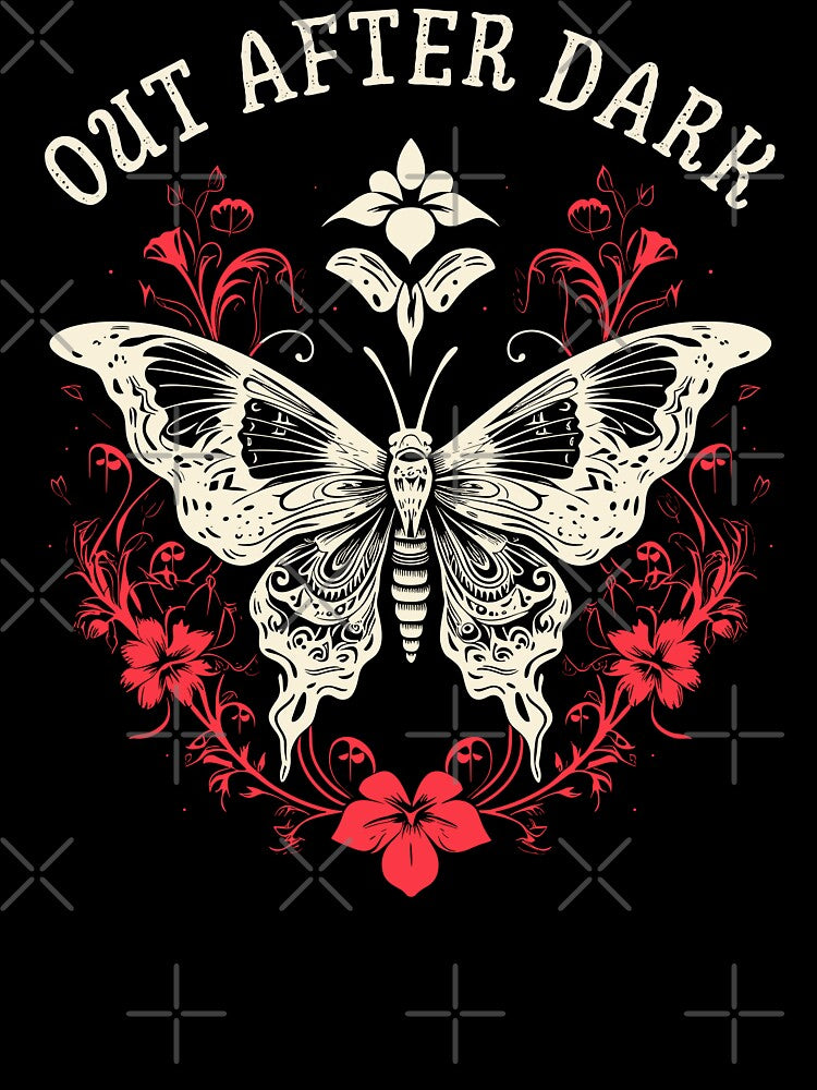 Moth With Flowers Out After Dark Gothic Styled by CosyTeal