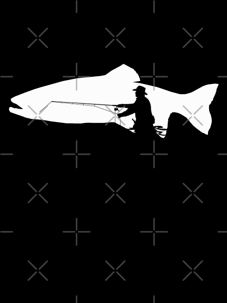 trout Fish and fisherman by Space Art