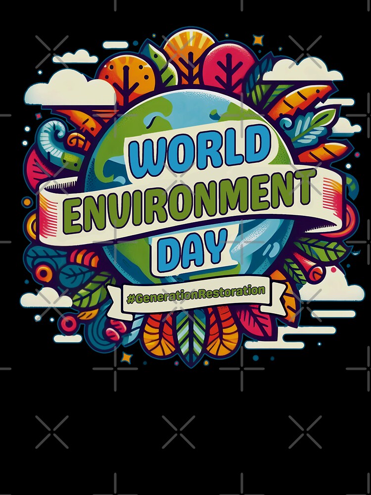 World Environment Day T-Shirt | #GenerationRestoration Eco Tee with Vibrant Design by legendaryskins