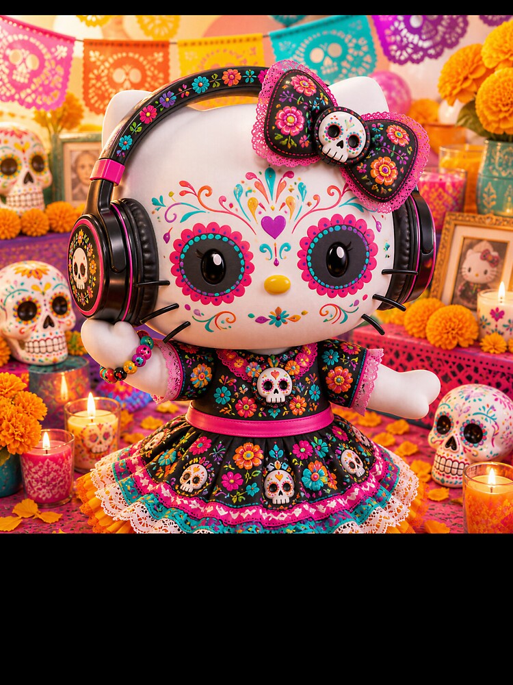 Helly Kitty Day of the Dead by Dale Barrett's Creations