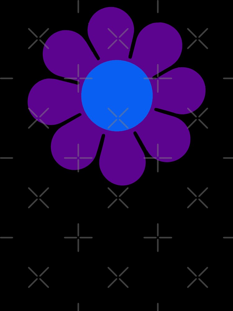 Purple Blue Hippie Flower by hilda74
