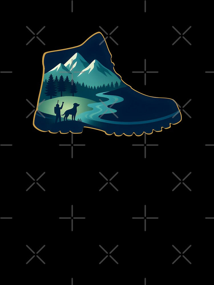 Motivational Hiking Boot Art for Explorers by wildexperience