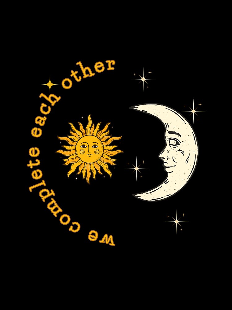 Celestial   black and   white Cute  design with moon and  sun and stars 4 by CosmicNook1
