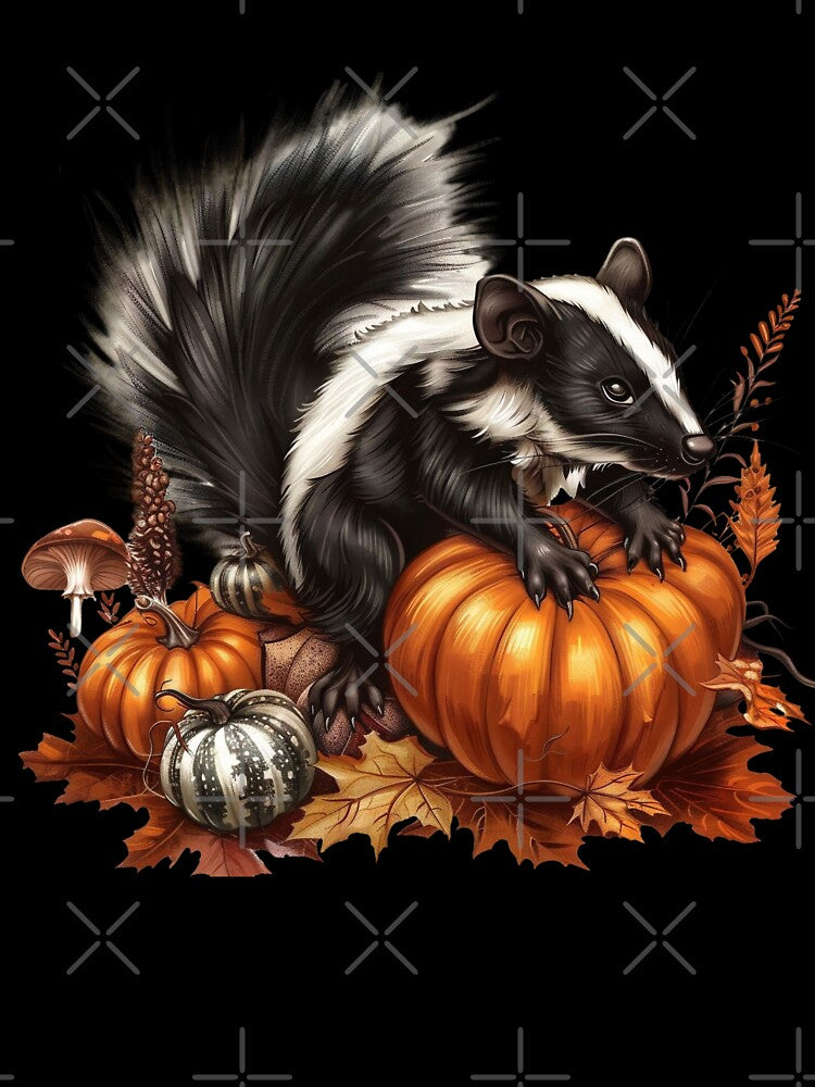 Fall Pumpkins Skunk by DigitalToast