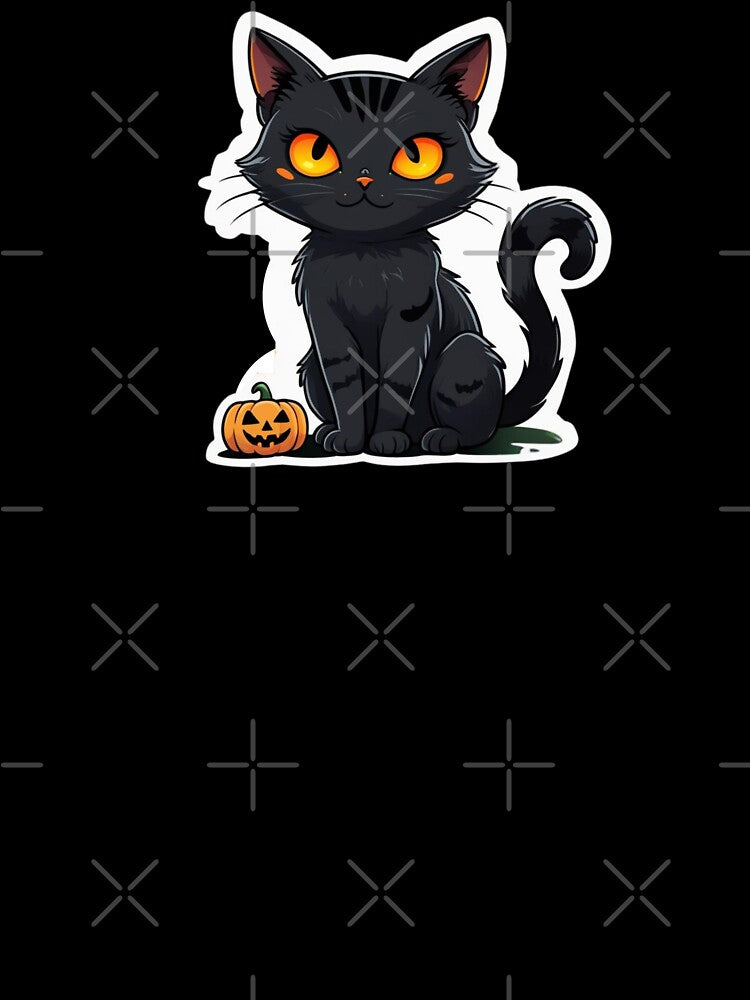 Black Cat with Pumpkin by LewpyG