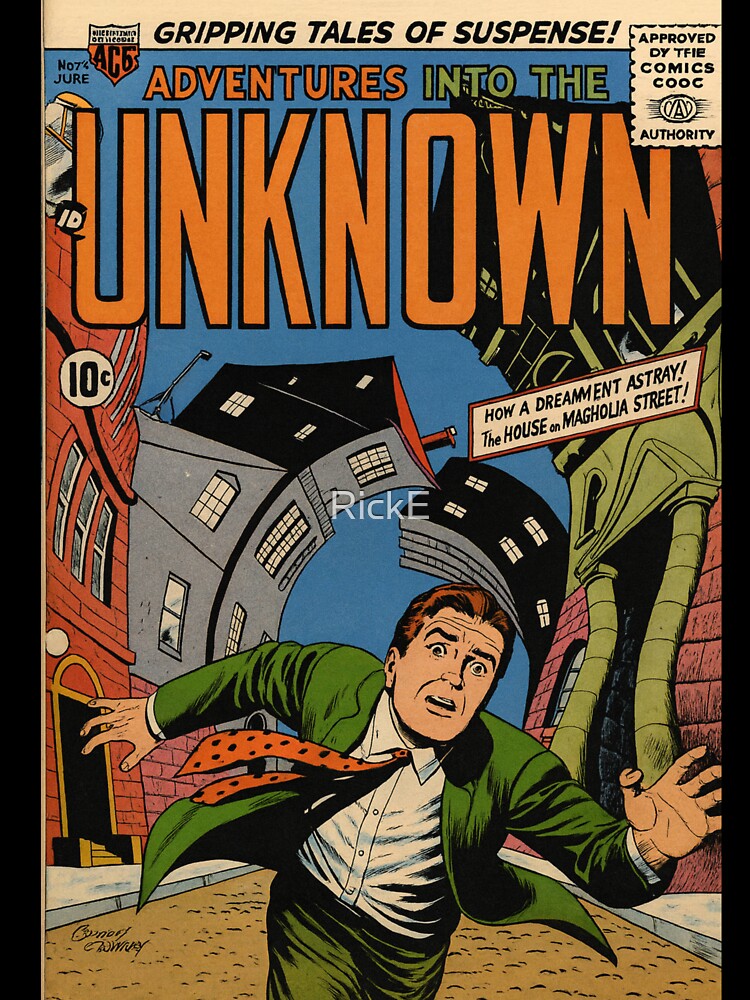 Vintage Pulp Horror Comic Twisting City Nightmare for Retro Comic Fans by RickE