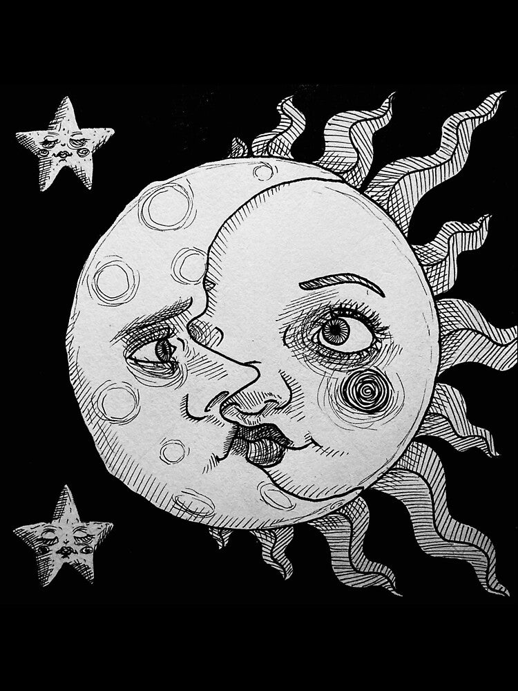 celestial handdrawn lineart by artwitheliserb