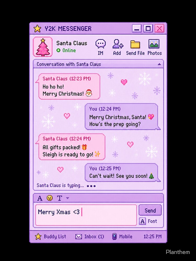Y2K Christmas Messenger Chat With Santa by Planthem