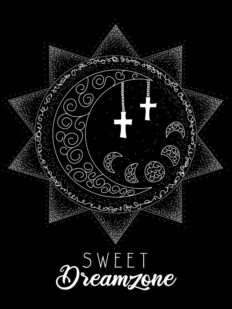 Moon Geometric Moon Phases Sweet Dream Sleep by AOCreativeProd