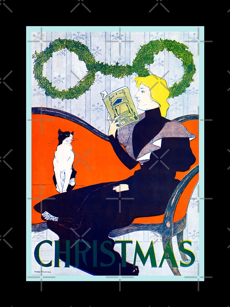 Vintage Christmas Cat by stickmeok