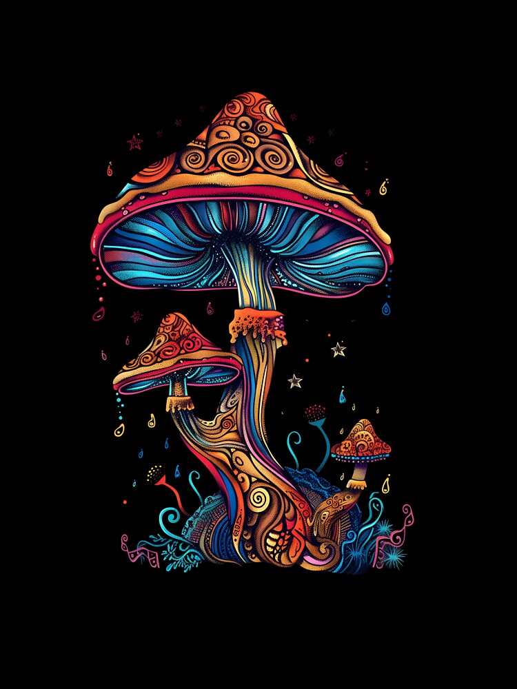 Stylized Magic Mushroom 9 by HarmonyTheKoala