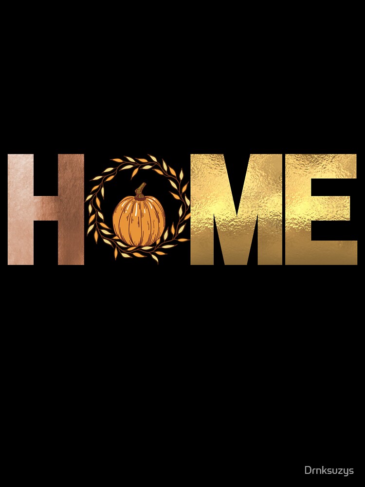 Home Farmhouse Fall Gold Foil Wreath by Drnksuzys