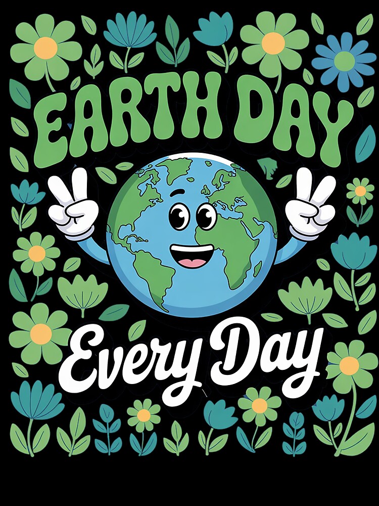 Groovy Earth Day Everyday Earth Day Women Girls by Moxizz