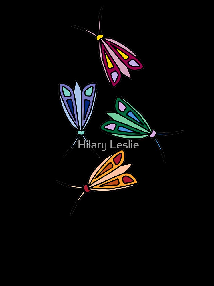 Colorful Moths and Flowers || Pattern || Nature || Wildlife by Hilary Leslie
