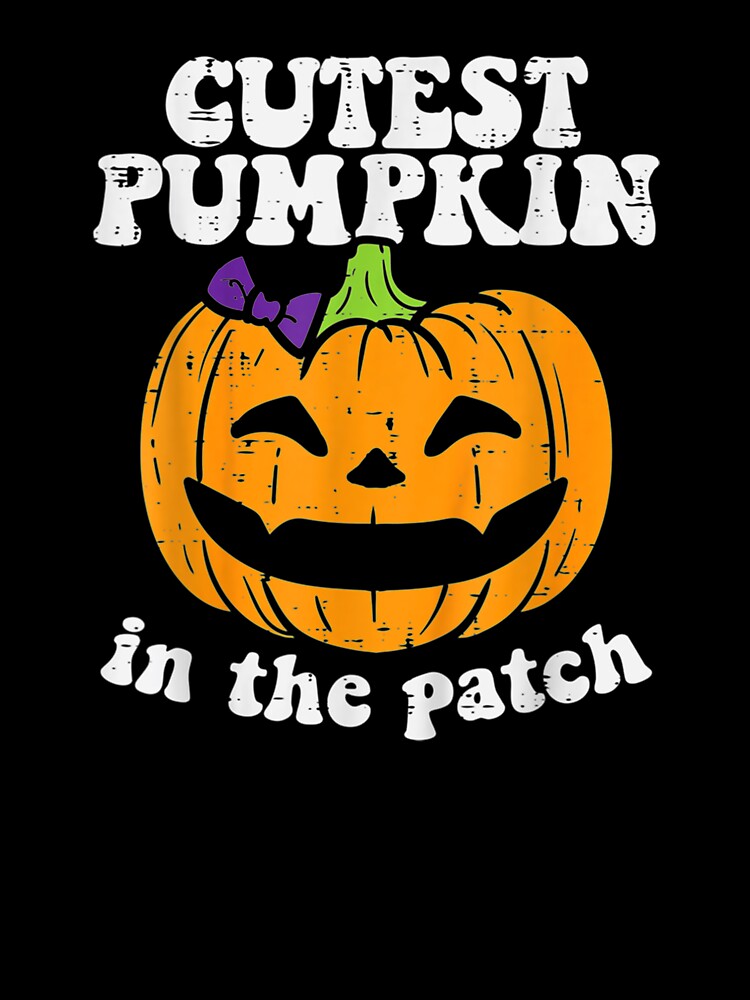 Kids Cutest Pumpkin In The Patch Cute Halloween Toddler Girl by Jonathanhagerst