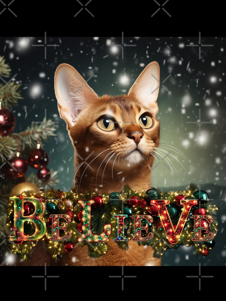 Meowy Christmas: Christmas Abyssinian Cat by Fantasy Masterpiece