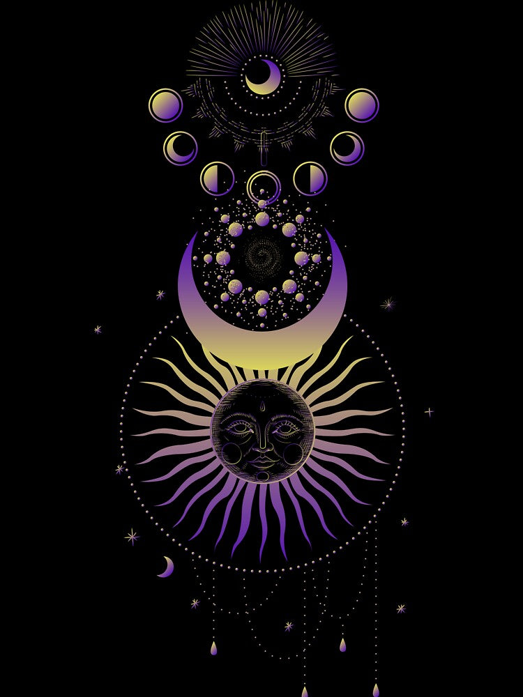 Celestial Sun with Moonphases by KingersDesigns