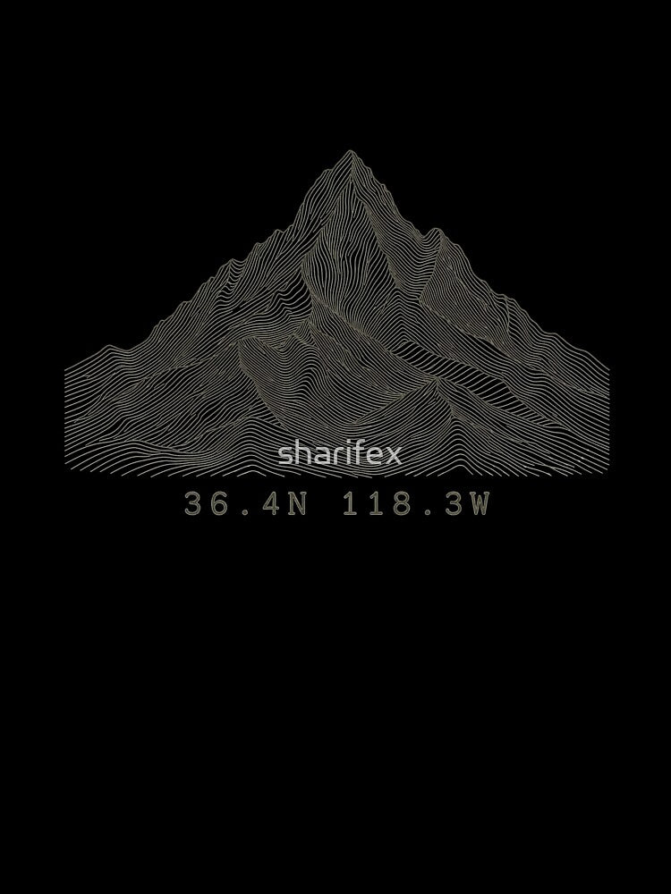 Topographic Mountain Minimal Line Art Gorpcore Hiking Poster Sticker Hiker Gift by sharifex