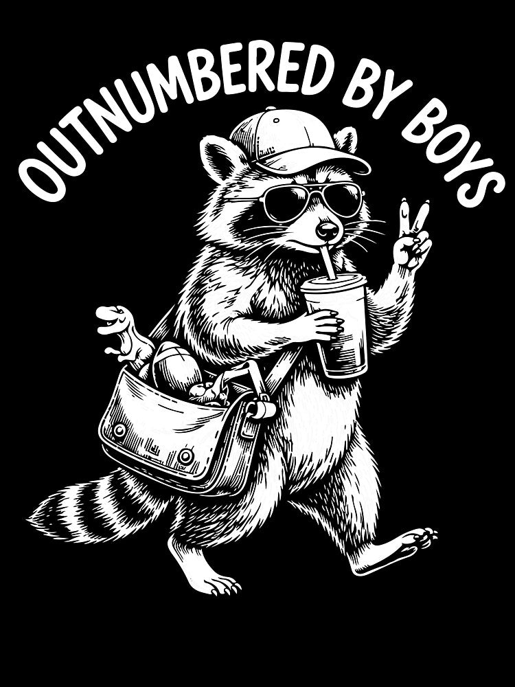 Outnumbered By Boys Funny Boy Mom Mothers Day Gift by kiralynstration