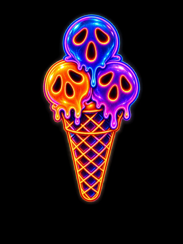 Halloween I Scream for Ice Cream Cone ghost by QuiteOrbit
