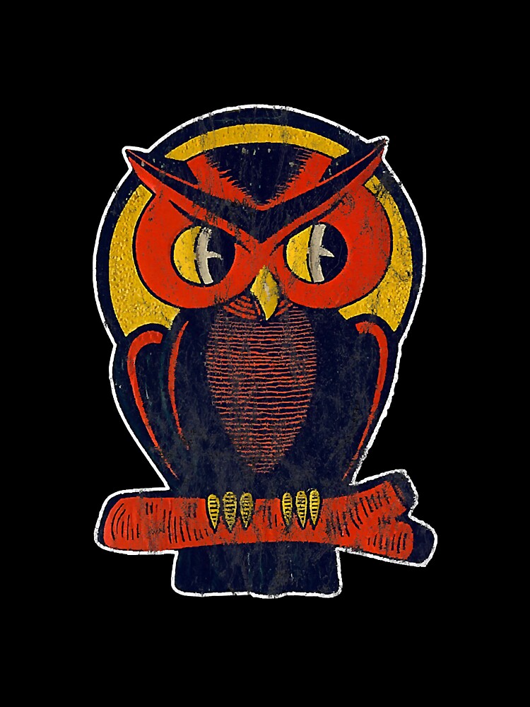 Vintage Halloween Owl Moon Cut Out by SkyCloudBlue