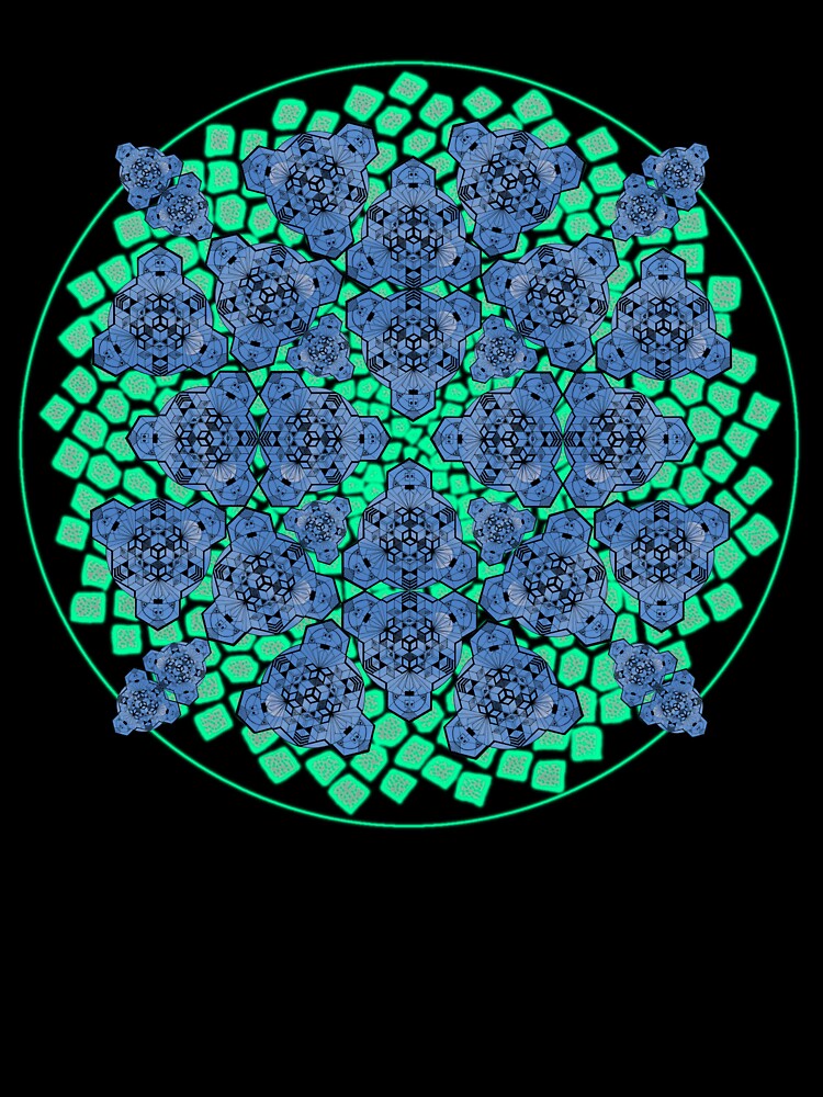 Blue Moon Cube Mandala Cacophony & CircleVisions (G'ish) by createVisions