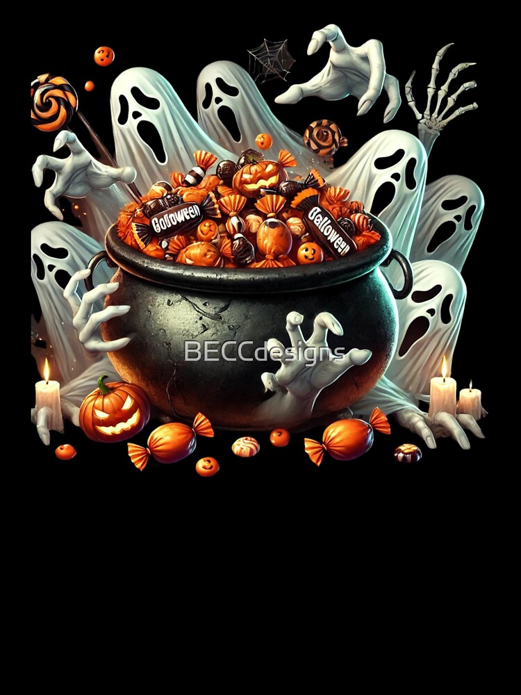 Candy Cauldron Halloween T-Shirt by BECCdesigns