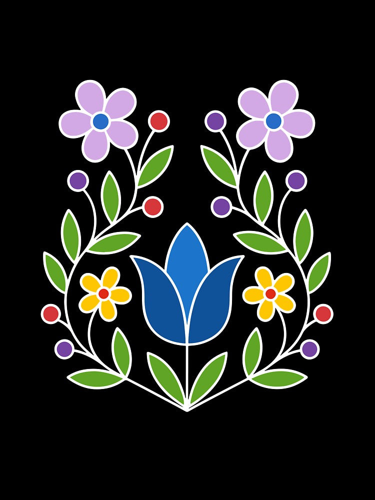 Ojibwe Floral Indigenous Botanical by YalenArt