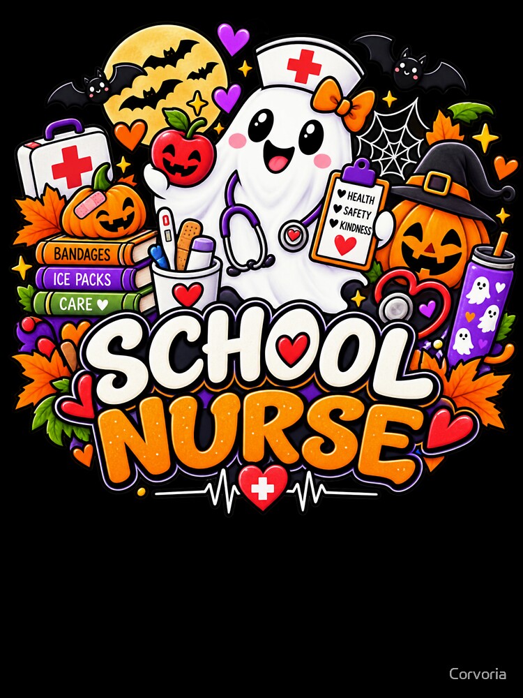 School Nurse Halloween School Nurse Gift Cute Spooky Style by Corvoria