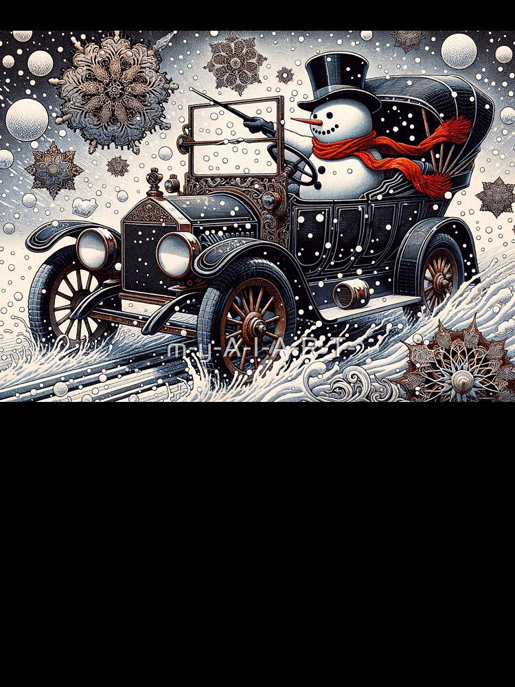 Snowman in the Car by m-y-A-I-A-R-T-