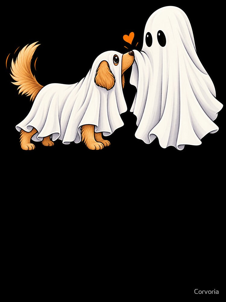 Dog Mom Halloween Gift Cute Dog Ghost by Corvoria