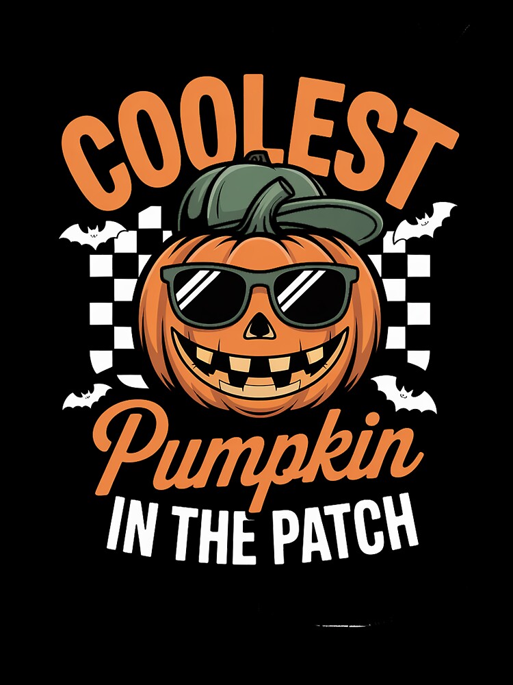 Coolest Pumpkin in The Patch Halloween Boys Girls Kid Teens by khorbiasieno