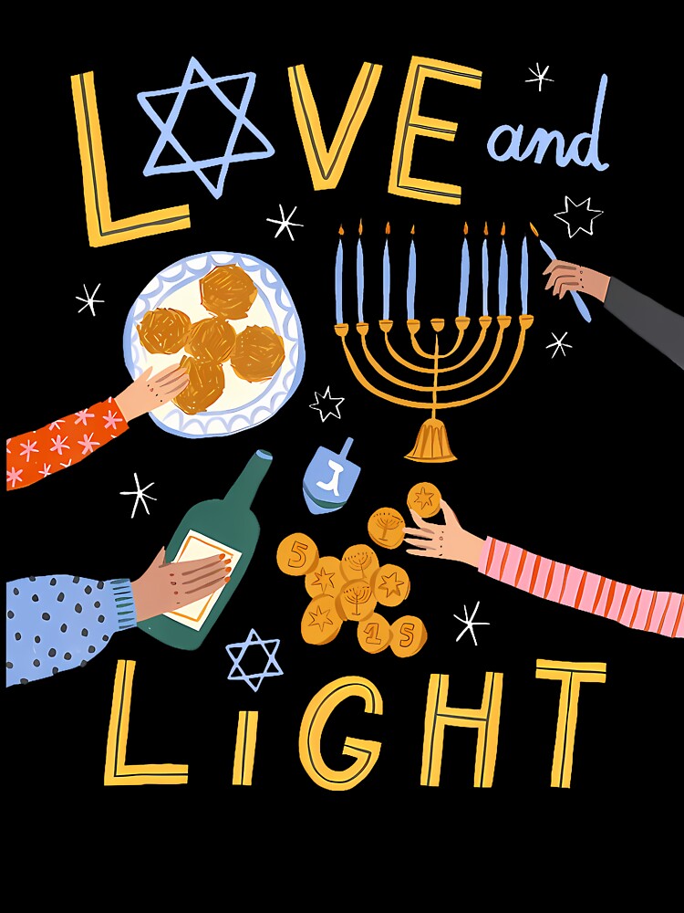 Love And Light Happy Hanukkah Festival Of Lights Vibes by JoannMinndy