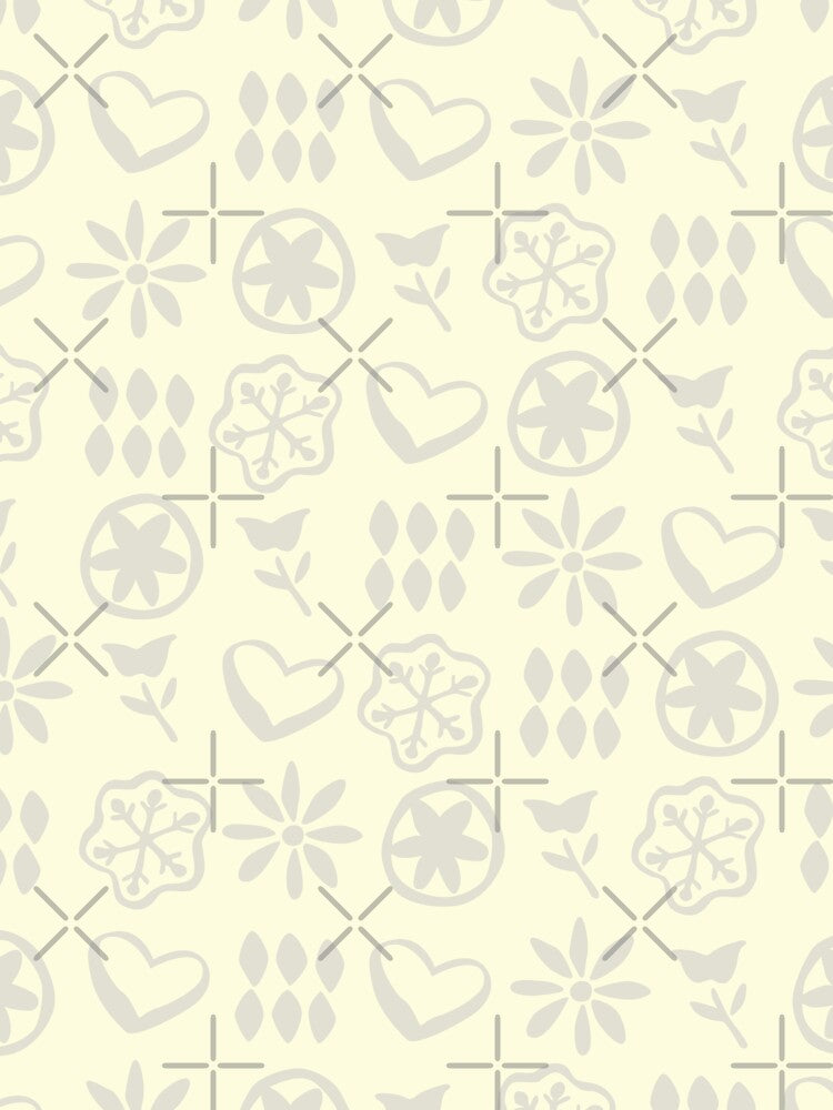 Winter Cream Silver Grey Boho Retro Mid Century Nostalgic Christmas Pattern by blomastudios