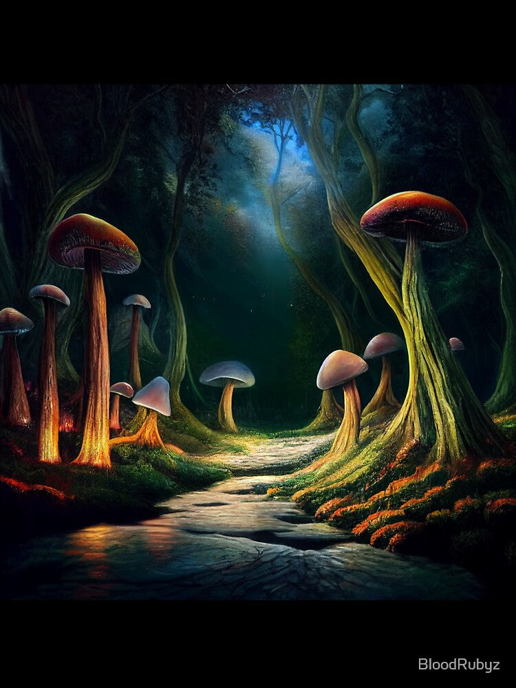 Shroom forest by BloodRubyz