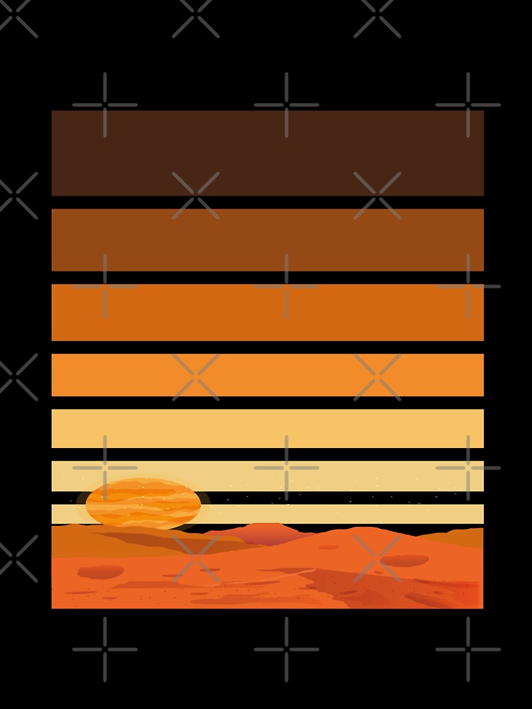 vintage retro sunset mountain landscape art by MOHAMED  El AYADI