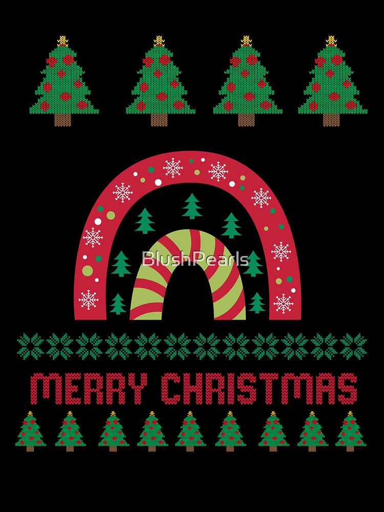 Christmas Rainbow - Ugly Christmas Sweater by BlushPearls